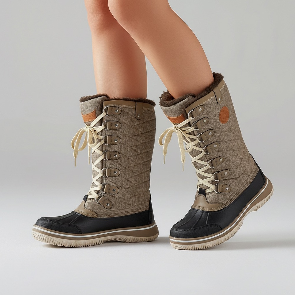 Superfit Beige and Black Winter Boots
